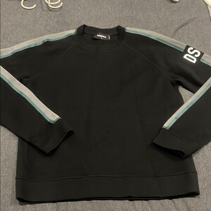 DSQUARED2 Black and Gray Hoodie with Logo Accents